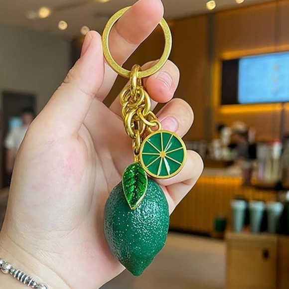 Green Lime cute purse charm  with Gold Accents - Picture 2 of 3